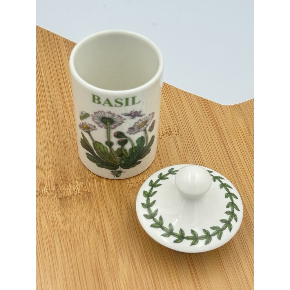 Portmeirion Botanic Garden Basil Spice Jar Canister w Lid Butterfly Floral - Picture 2 of 5